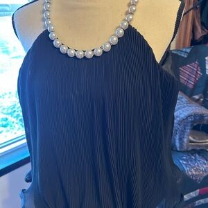 Elegant Black Pleated Camisole